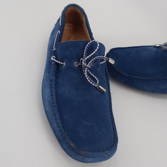 Bugatchi Made in Italy Men\'s Blue Suede Leather Driving Loafers Size 9 NWT main image 8